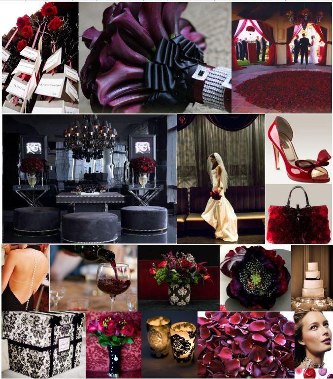 The deep purples, blacks and reds make for a very dramatic, sultry setting.