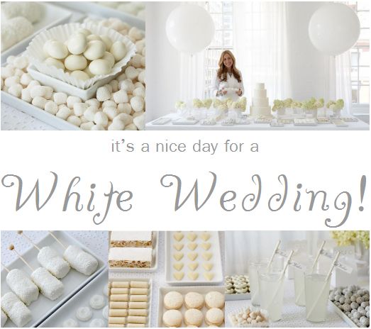 If you're planning a white wedding, stick within the theme using sugar 